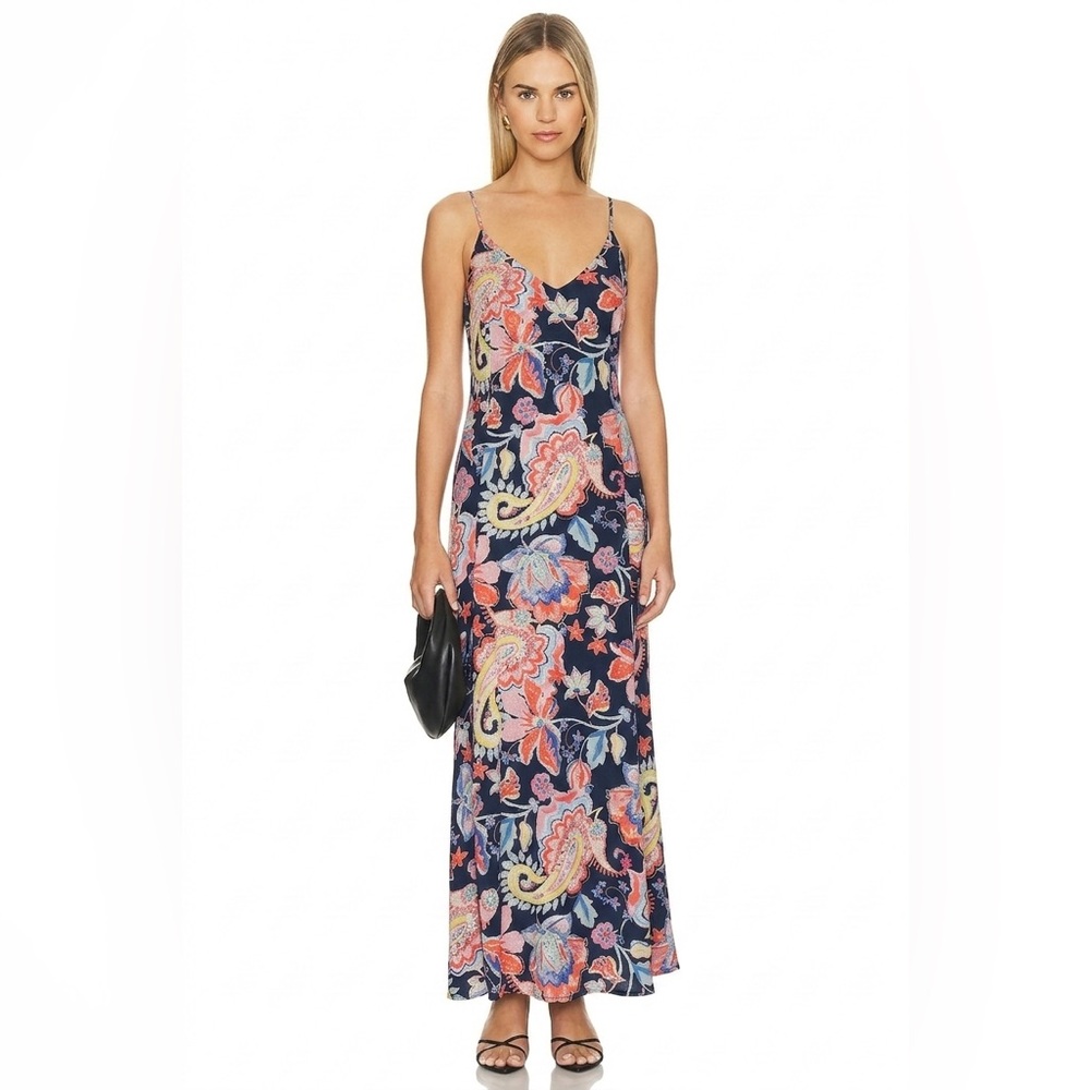 Nicole Miller Satin Maxi Dress Size L